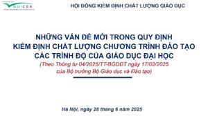Hội đồng Kiểm định chất lượng giáo dục, Trung tâm KĐCLGD - ĐHQGHN tổ chức tập huấn về những vấn đề mới trong quy định KĐCLGD chương trình đào tạo các trình độ của giáo dục đại học